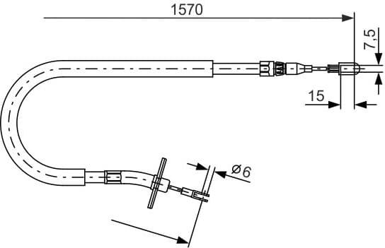 Cable Pull, parking brake 1987477860