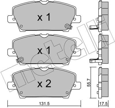 Brake Pad Set, disc brake 22-0728-0