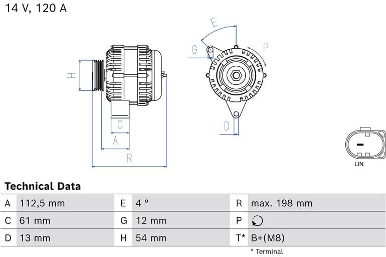 Alternator 0986084720