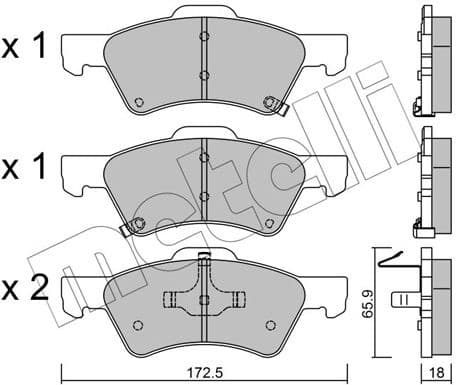 Brake Pad Set, disc brake 22-0623-0