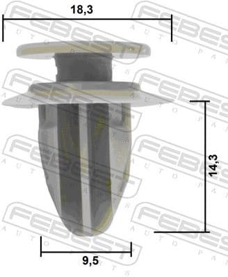 Clip, trim/protection strip 88570-146 - image 2