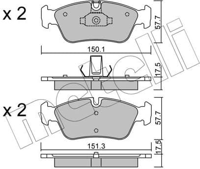 Brake Pad Set, disc brake 22-0260-0