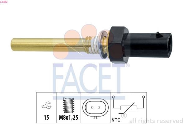 Sensor, coolant temperature Made in Italy - OE Equivalent 7.3402