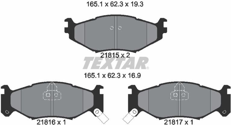 Brake Pad Set, disc brake 2181501