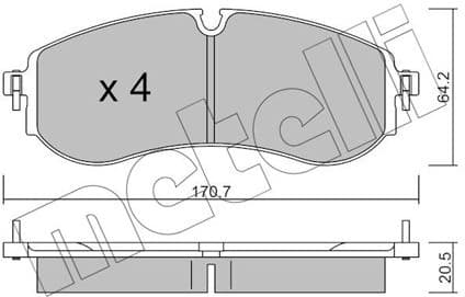 Brake Pad Set, disc brake 22-1263-0
