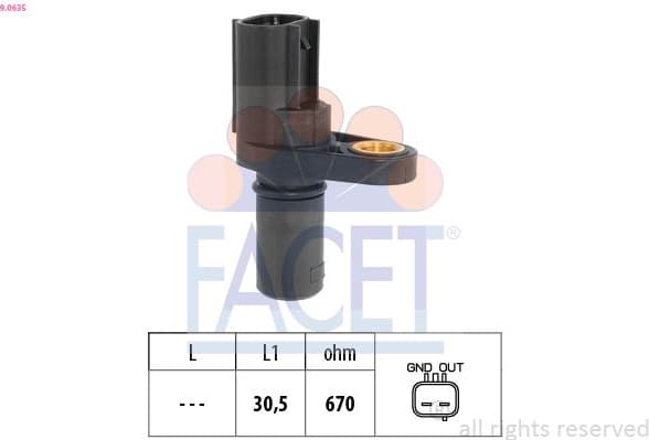 RPM Sensor, automatic transmission Made in Italy - OE Equivalent 9.0635