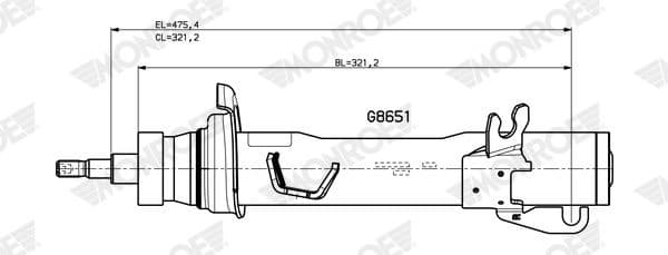 Shock Absorber MONROE ORIGINAL (Gas Technology) G8651 - image 2