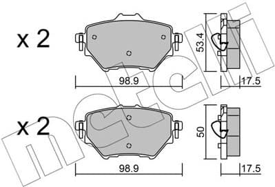 Brake Pad Set, disc brake 22-0987-0