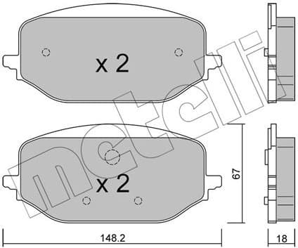 Brake Pad Set, disc brake 22-1351-0