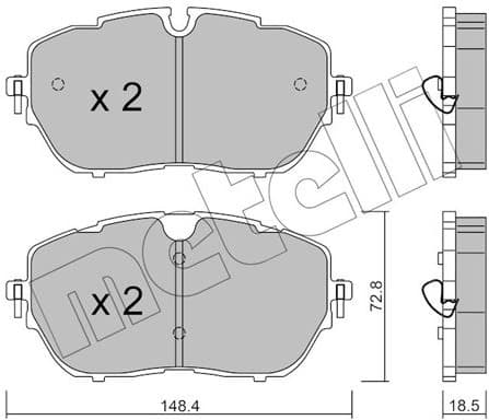 Brake Pad Set, disc brake 22-1105-0