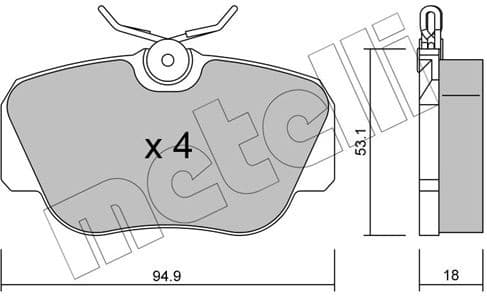 Brake Pad Set, disc brake 22-0041-0