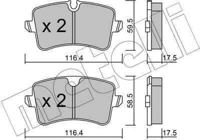 Brake Pad Set, disc brake 22-0955-0