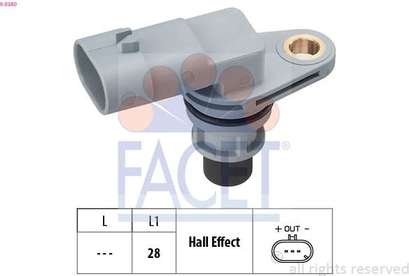 Sensor, camshaft position Made in Italy - OE Equivalent 9.0380