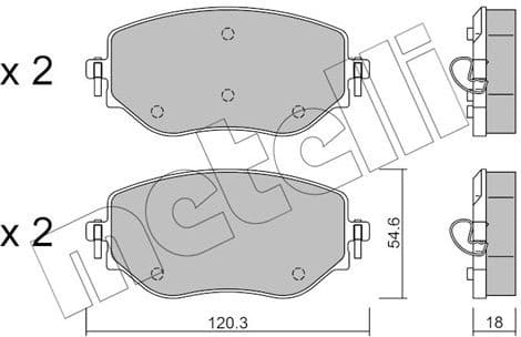 Brake Pad Set, disc brake 22-1225-0