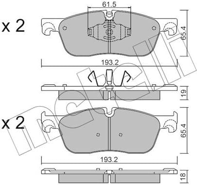 Brake Pad Set, disc brake 22-1123-0