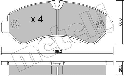 Brake Pad Set, disc brake 22-1276-0