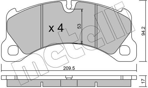 Brake Pad Set, disc brake 22-0956-0
