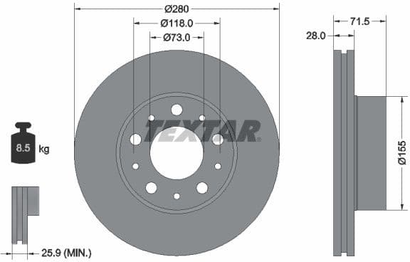 Brake Disc PRO 92286103