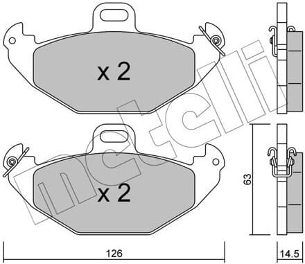 Brake Pad Set, disc brake 22-0634-0