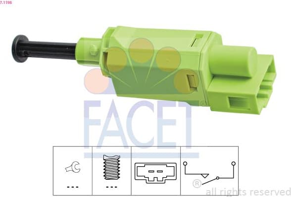 Switch, clutch control (cruise control) Made in Italy - OE Equivalent 7.1198