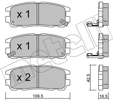 Brake Pad Set, disc brake 22-0358-0
