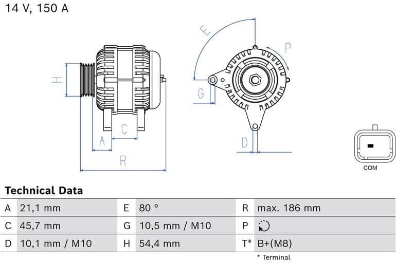 Alternator 0986084640