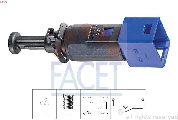 Stop Light Switch Made in Italy - OE Equivalent 7.1195