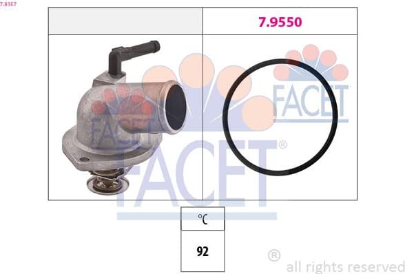 Thermostat, coolant Made in Italy - OE Equivalent 7.8157