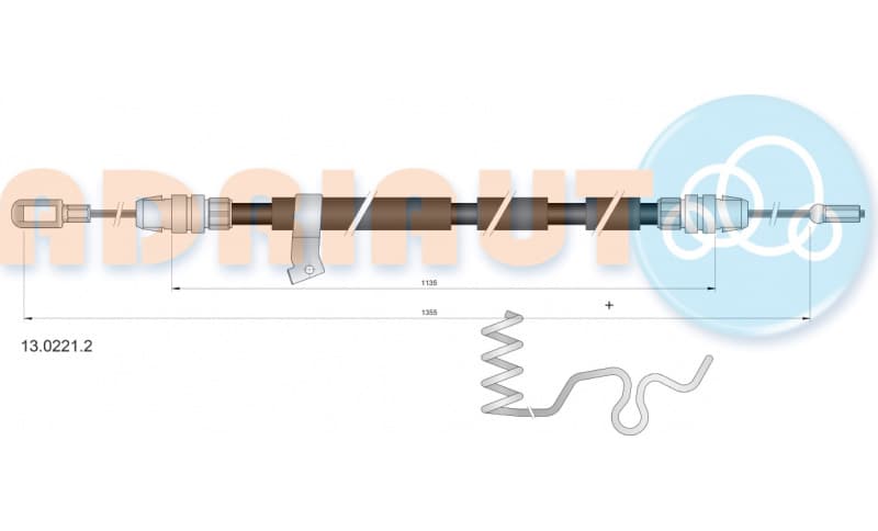 Cable handbrake 13.0221.2 - image 2