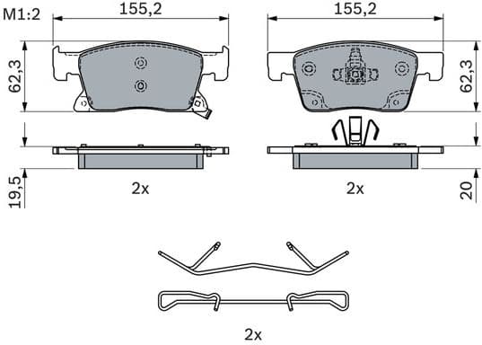 Brake Pad Set, disc brake 0 986 424 329 - image 2