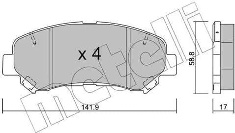 Brake Pad Set, disc brake 22-0792-0
