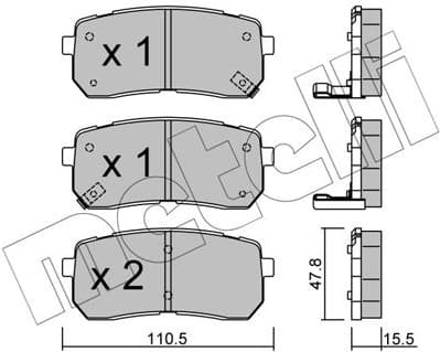 Brake Pad Set, disc brake 22-0786-0