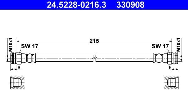 Brake Hose 24.5228-0216.3