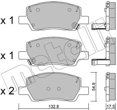 Brake Pad Set, disc brake 22-1296-0