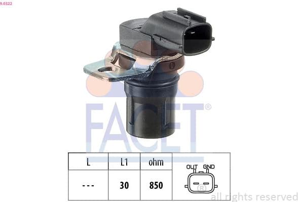 RPM Sensor, automatic transmission Made in Italy - OE Equivalent 9.0322