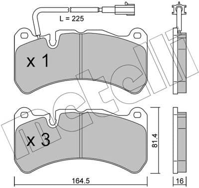 Brake Pad Set, disc brake 22-1201-0