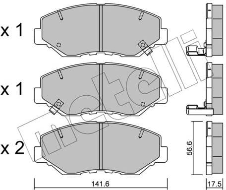 Brake Pad Set, disc brake 22-0606-0
