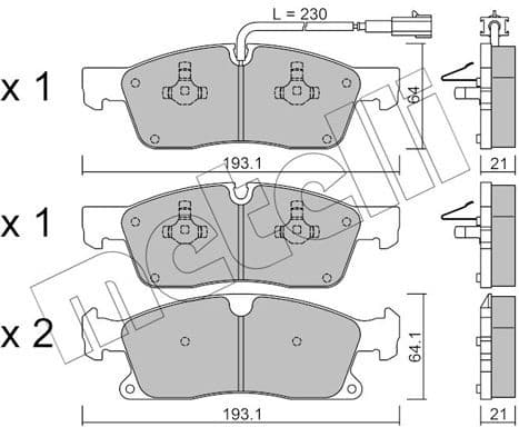 Brake Pad Set, disc brake 22-0927-5