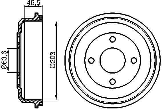 Brake Drum 0986477054 - image 2