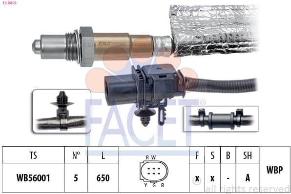 Oxygen Sensor Made in Italy - OE Equivalent 10.8419