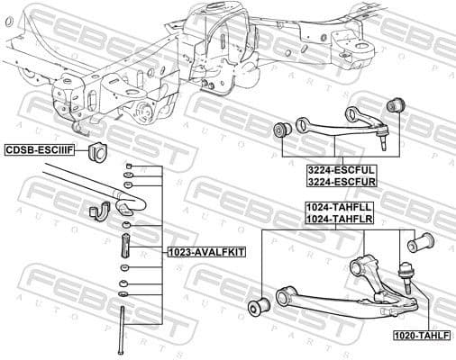 Control/Trailing Arm, wheel suspension 1024-TAHFLR