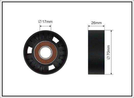 Tensioner Pulley, V-ribbed belt 500425 SC