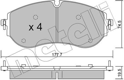 Brake Pad Set, disc brake 22-1262-0