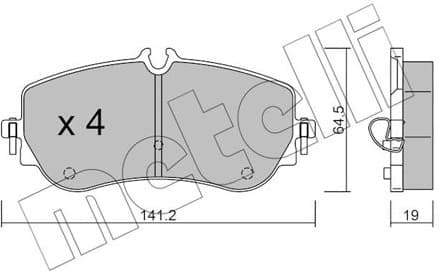 Brake Pad Set, disc brake 22-1175-0