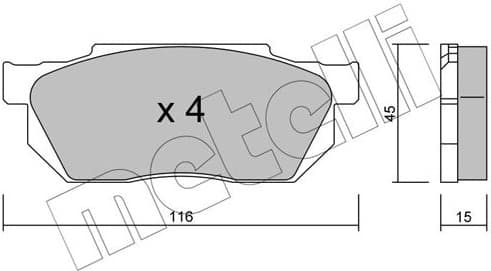 Brake Pad Set, disc brake 22-0247-0