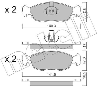 Brake Pad Set, disc brake 22-0156-1