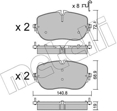 Brake Pad Set, disc brake 22-1356-0