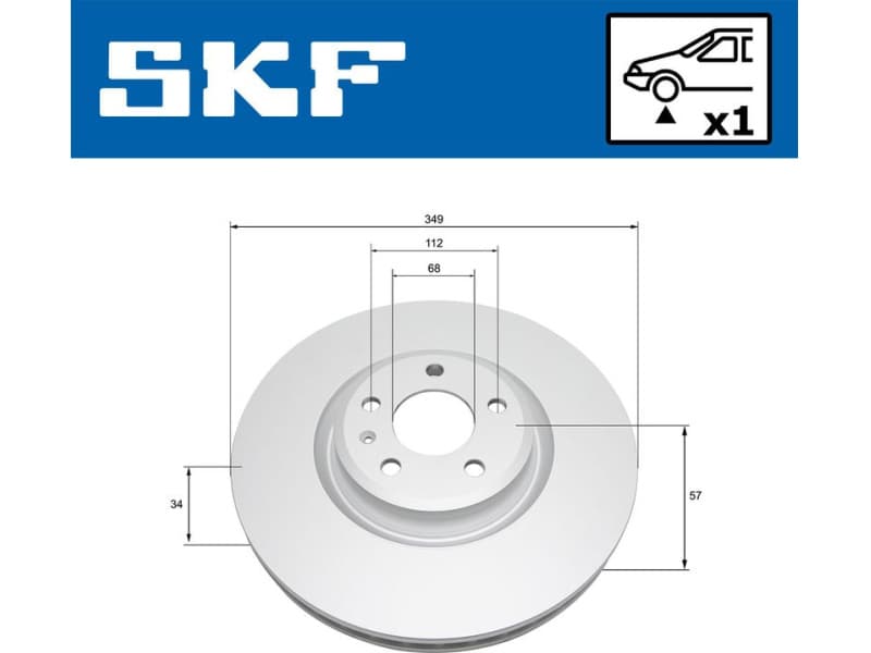 Brake disc, 1pcs FRONT, Top Quality VKBD81330V1