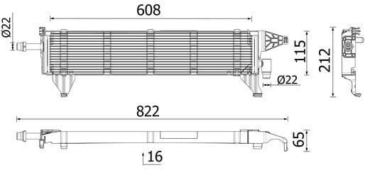 Radiator, traction battery BEHR *** PREMIUM LINE *** CRE 1 000P
