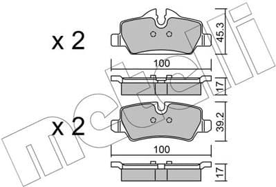 Brake Pad Set, disc brake 22-1014-0